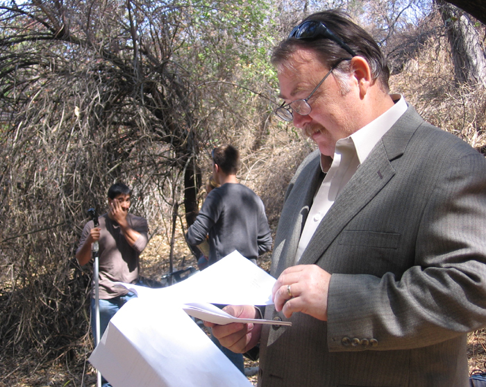 Paul Beeson,Executive Producer and actor on the set of 