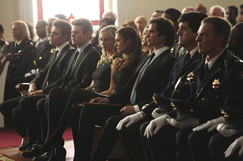 Still of Ian Somerhalder, Paul Wesley, Zach Roerig, Candice King and Nina Dobrev in Vampyro dienorasciai (2009)