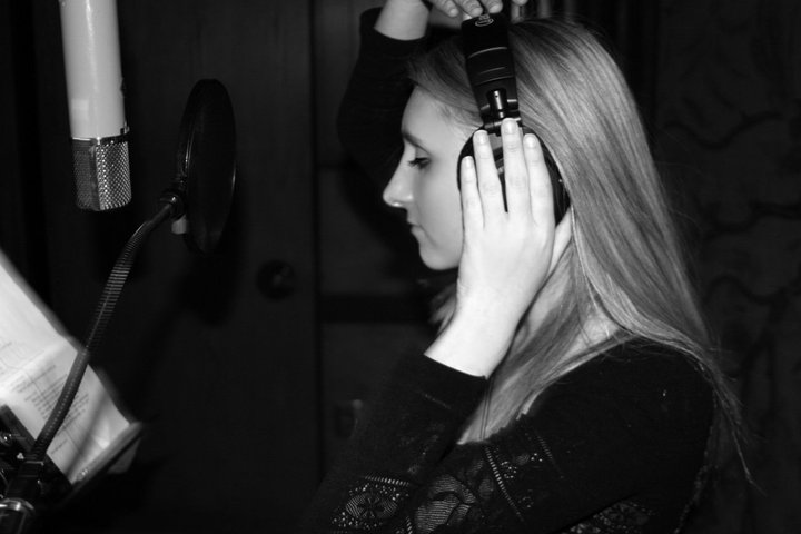 Josie in the studio