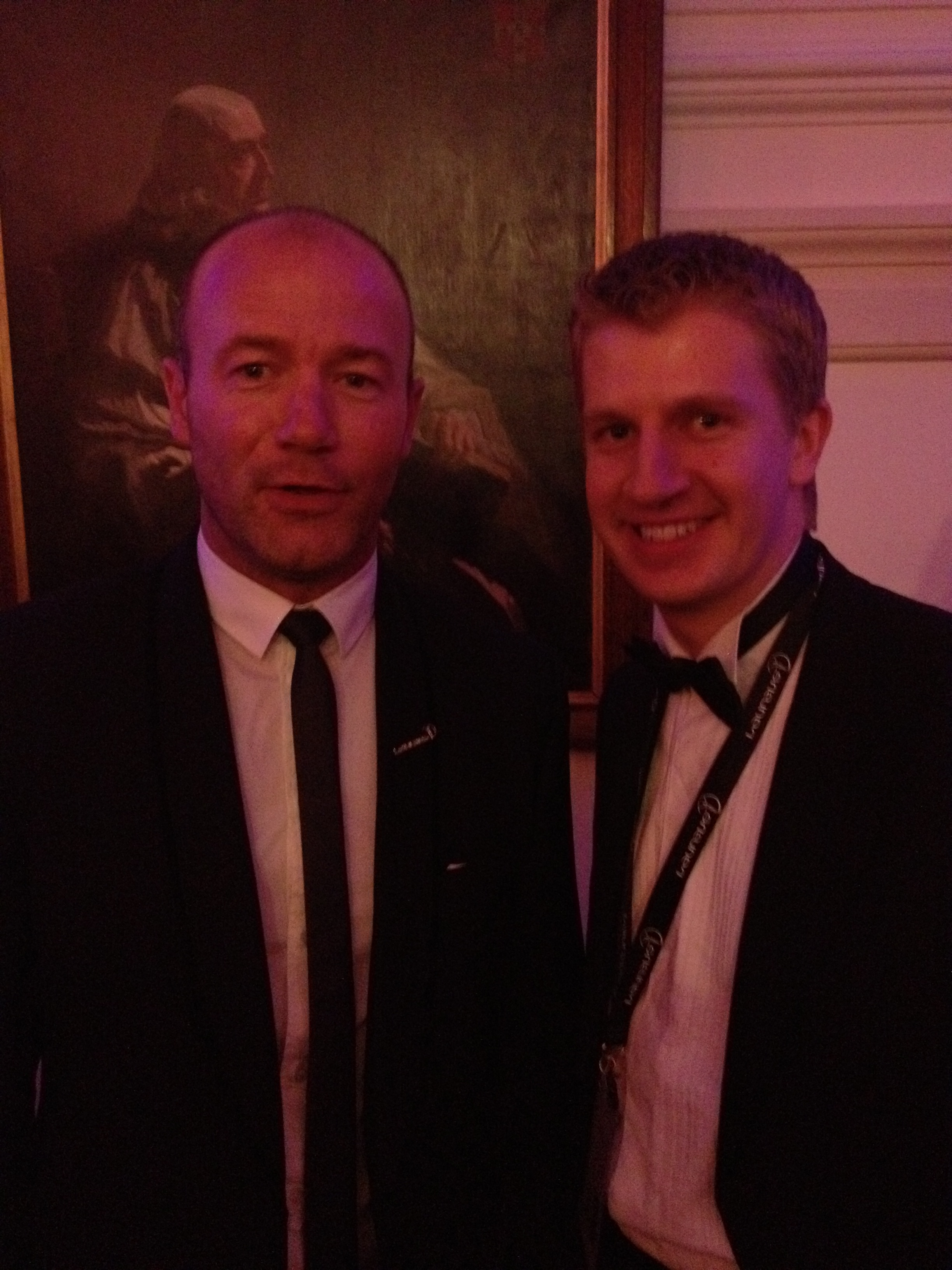 Graham Curry and Alan Shearer at event of Laureus World Sports Awards 2012