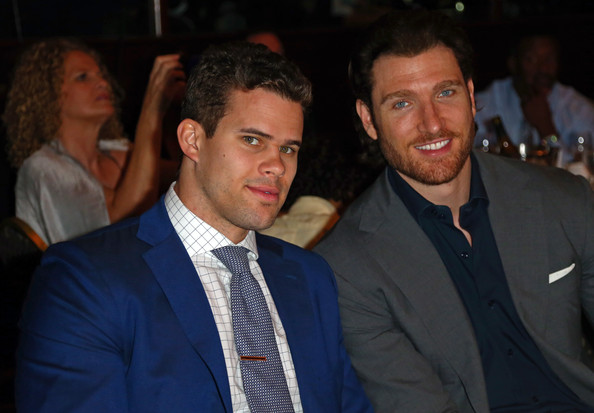 Pro basketball players Kris Humphries and Peter Cornell attend the 28th Anniversary Sports Spectacular Gala at the Hyatt Regency Century Plaza on May 19, 2013 in Century City, California.