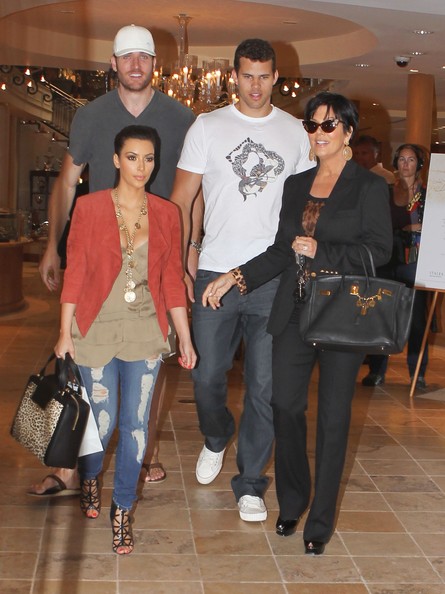 Peter Cornell, Kris Humphries, Kim Kardashian and Kris Jenner in Beverly Hills.