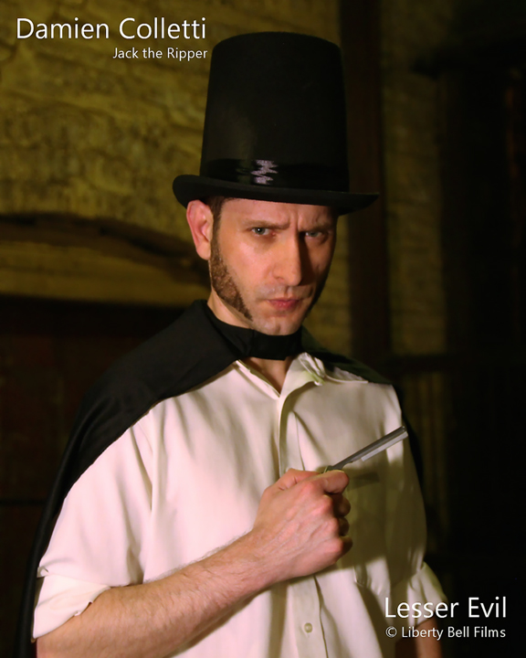 Damien Colletti as Jack the Ripper in the film 