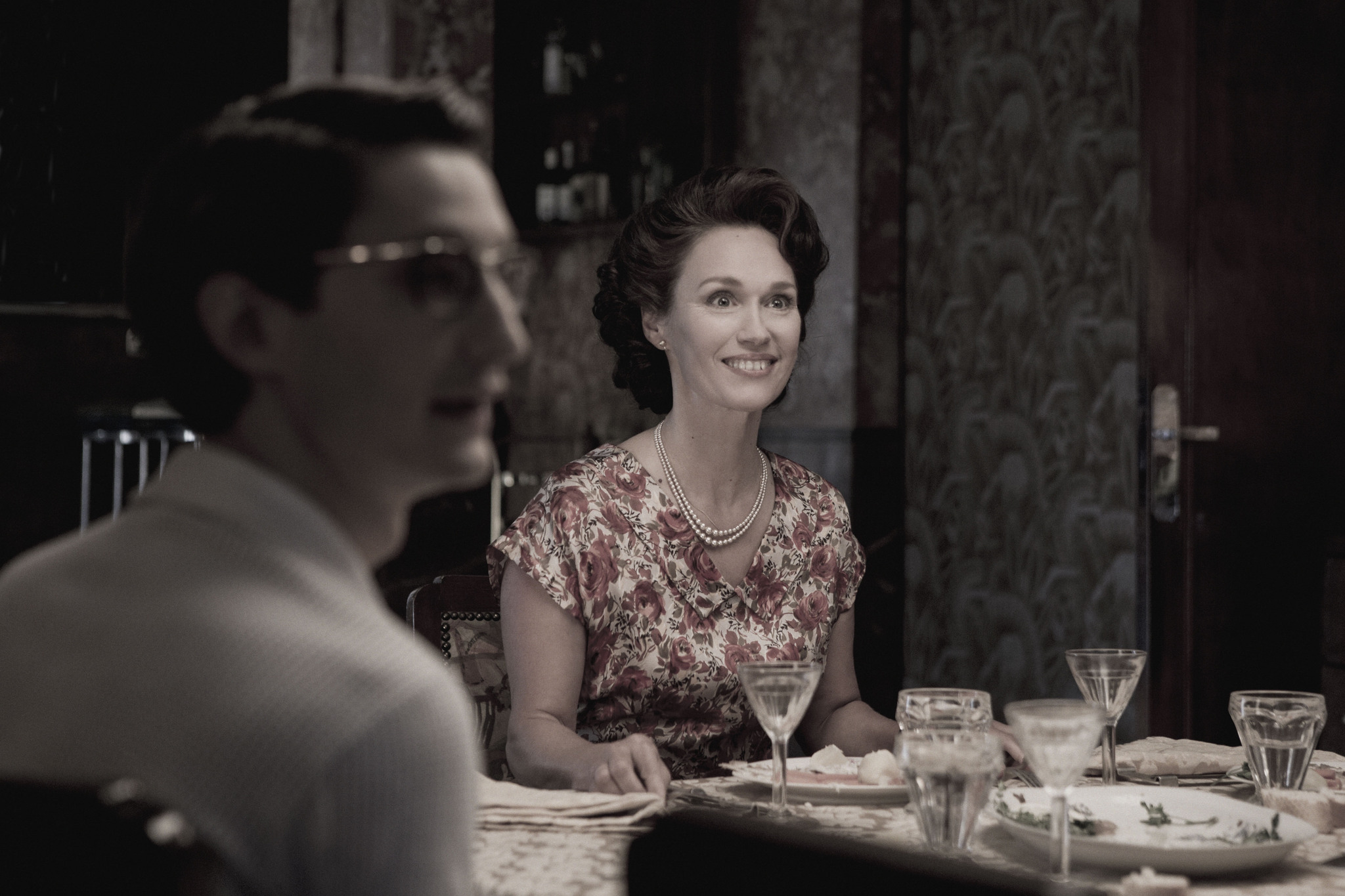 Still of Marianne Basler and Pierre Niney in Yves Saint Laurent (2014)