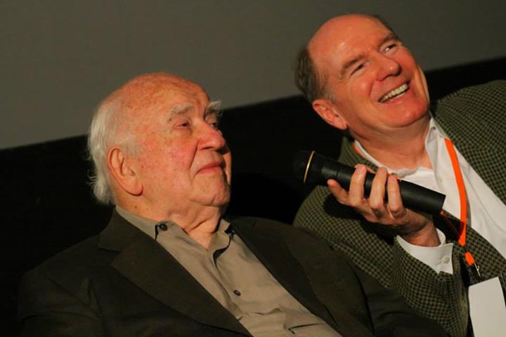 Brian Connors interviews Ed Asner receiving Lifetime Achievement Award at screening of GOOD MEN.