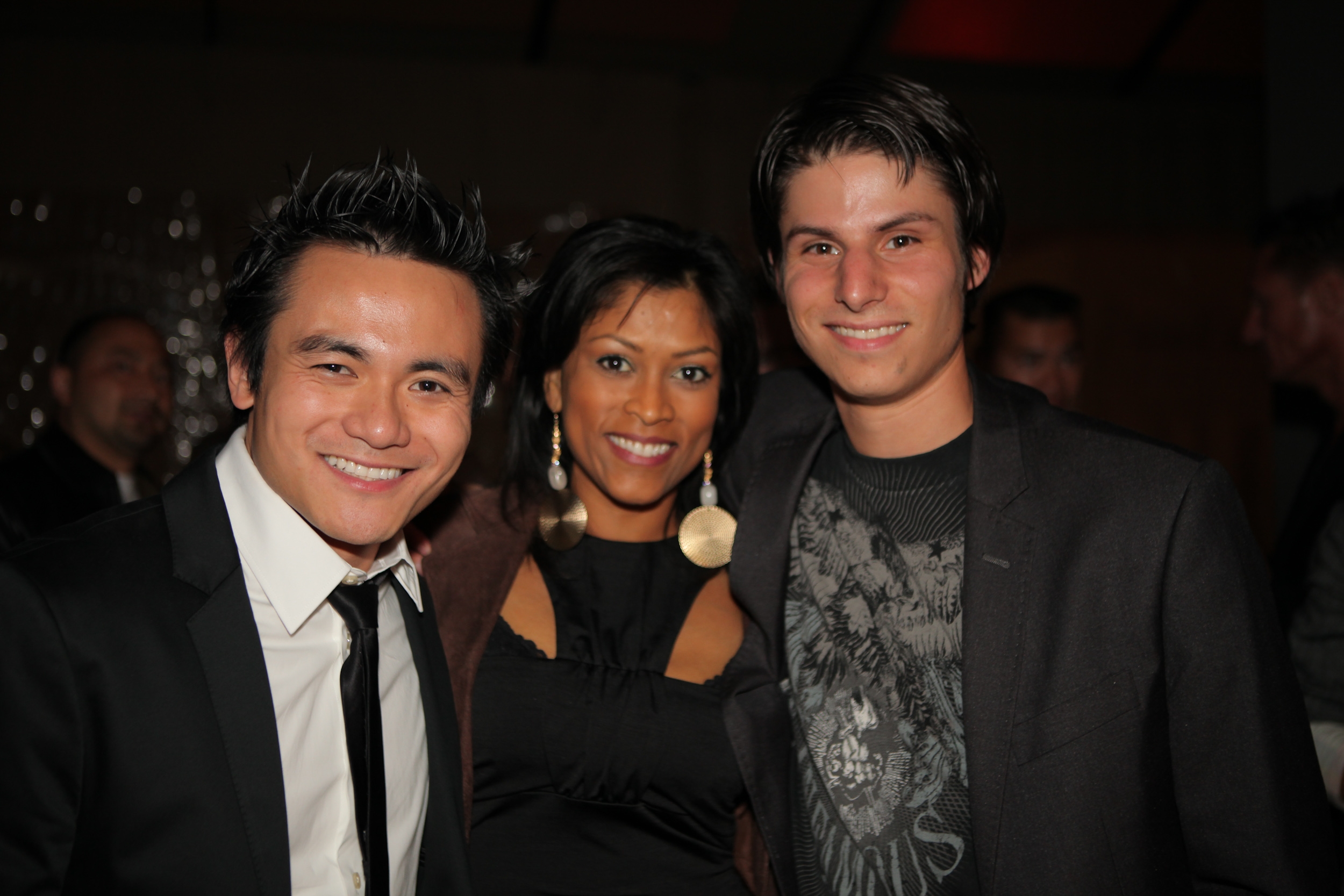 Stars Adrian Zaw, Jo Mani, Director Nick Acosta at The Resistance Premiere. 2010