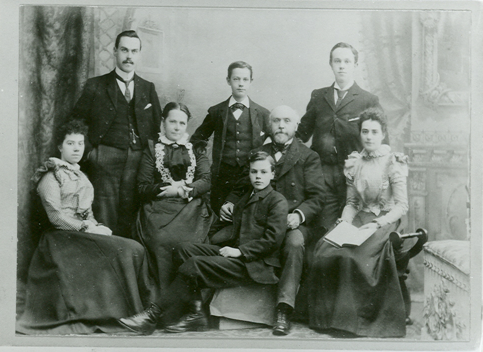 Great, Great, Great, Grandfather William Loxley with his family. Standing left to right are Robert Loxley, John Loxley and Richard Loxley. Seated left to right are Emma Loxley, Ann White Loxley, a grandson, William Loxley and Mary Loxley. 1840.