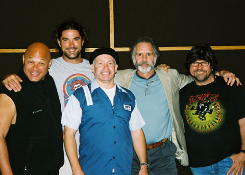 Michael Indelicato, with Narada Michael Walden, Jay Lane, Bob Weir and Mark Karan