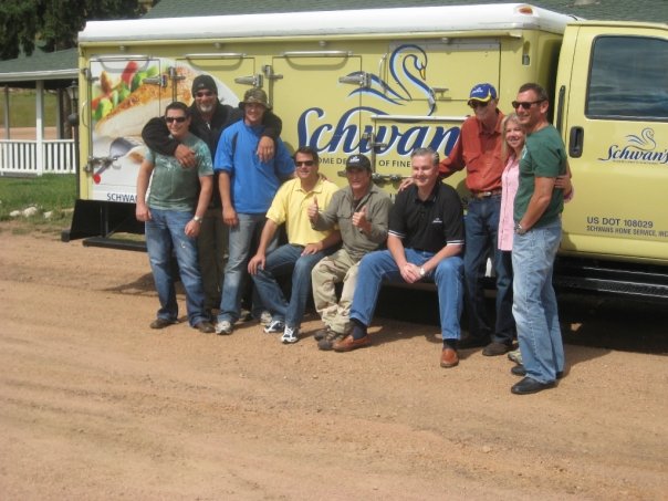 Ryan Johnston pictured with Bill Goldberg, Ryan Merriman, Conrad Rickets, and Rick Bieber during the filming of Sons of the Fallen.