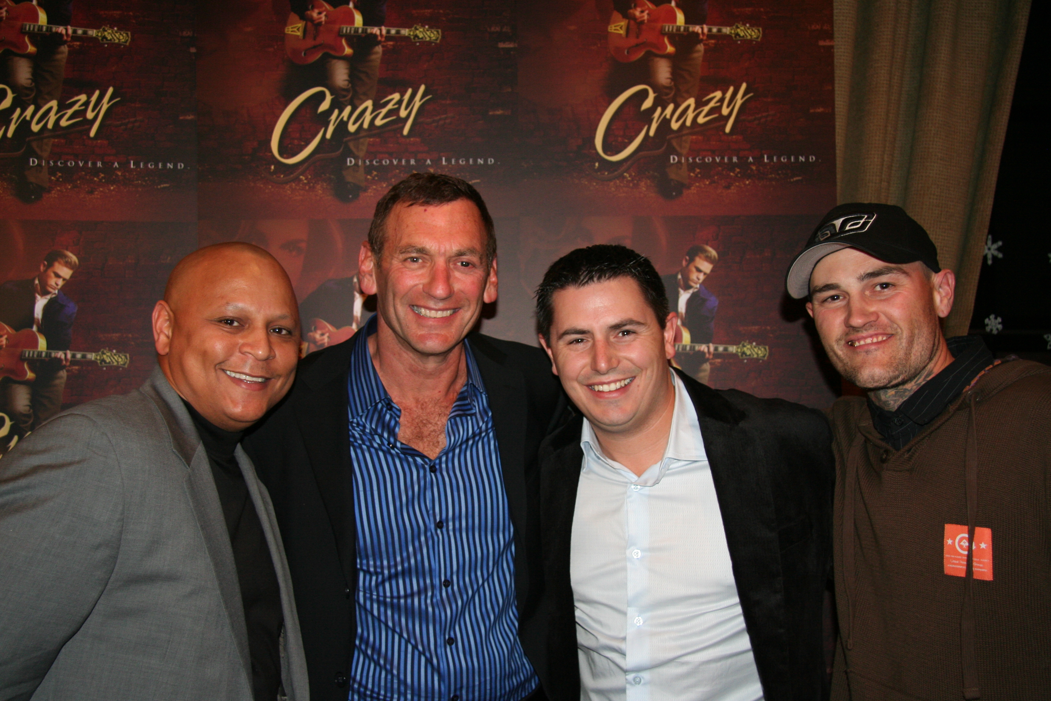 Ty Manns, Rick Bieber, Ryan Johnston, and Mike Metzger at the Screening of Crazy in Hollywood.