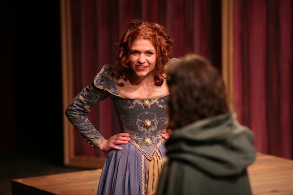 Riley Rose Critchlow as Nell Gwynne in The Compleat Female Stage Beauty, Troian Bellisario as Margaret
