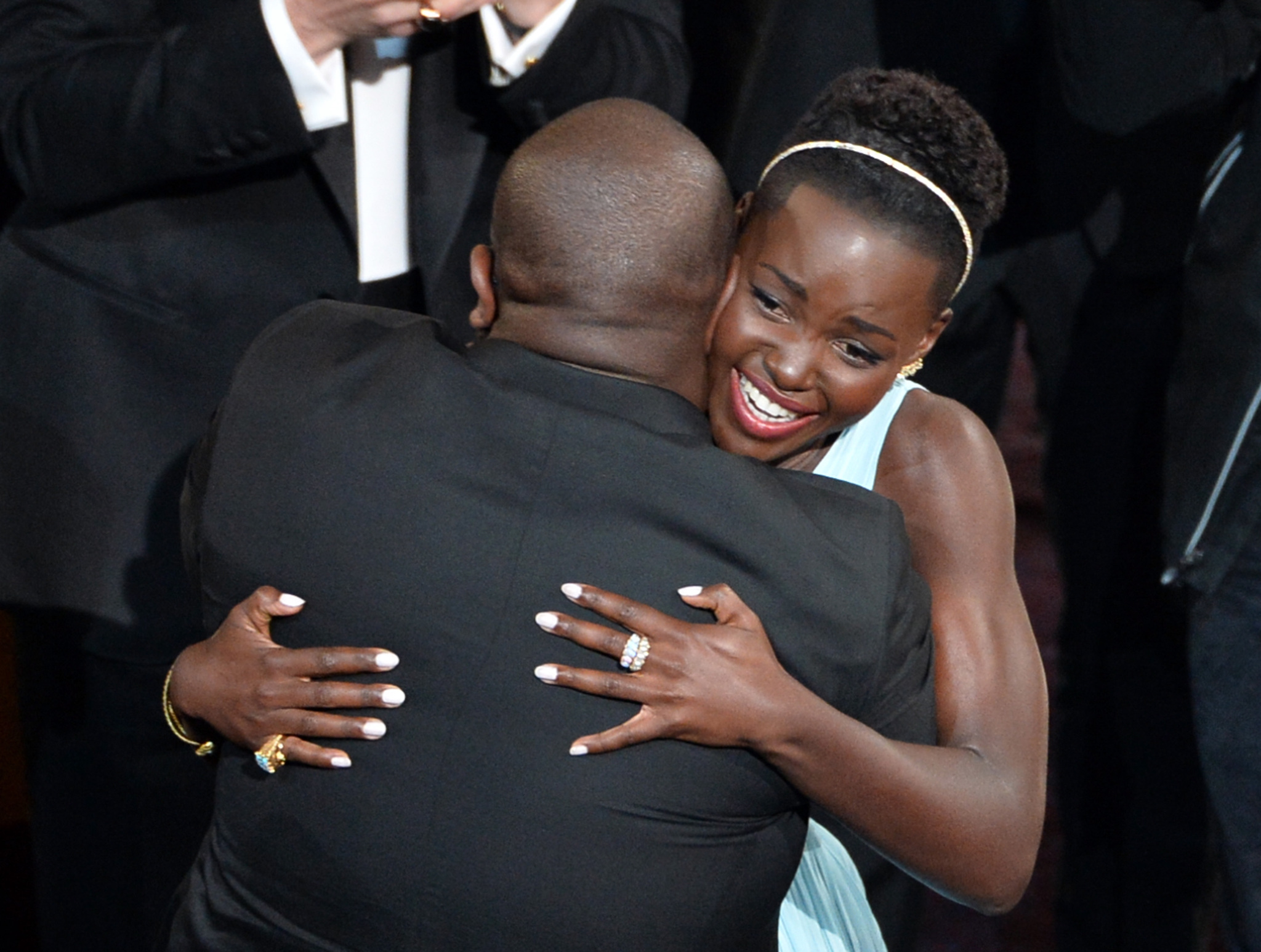 Lupita Nyong'o and Steve McQueen at event of The Oscars (2014)