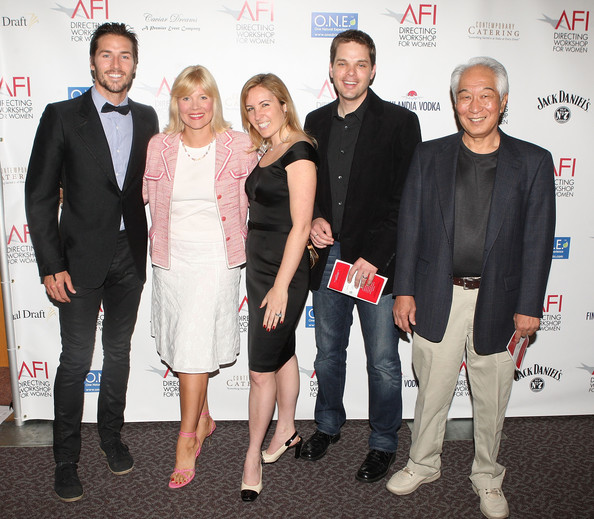 Maria A. Miller (President/CEO Top Dog Films, Inc.) with director Alexa-Sascha Lewin, and cast of 