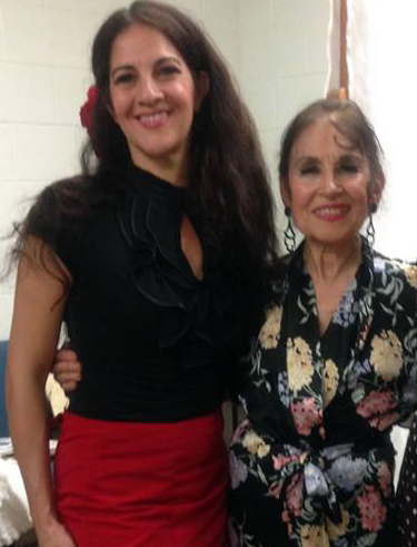 With Inesita after her flamenco show! Fun fact: Inesita was a Spanish dancer in some movies in the 40s and 50s. Martin Scorsese shot a student film about her in 1962 at New York University 