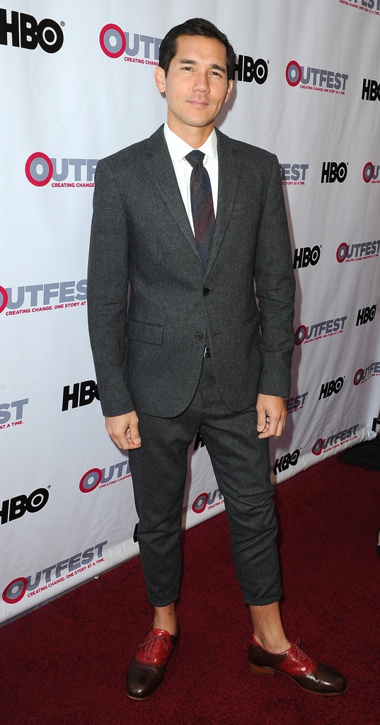 Actor Scotty Crowe arrives at the opening night gala of 'Tig' at the 2015 Outfest Los Angeles LGBT Film Festival at the Orpheum Theatre on July 9, 2015 in Los Angeles, California.