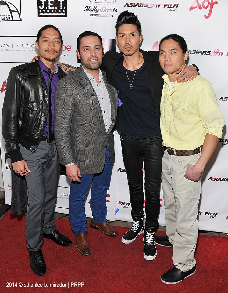 Award ceremony at Asians On Film Festival 2014 with Davis Noir, Marco Vieira, Allen Theosky Rowe, and Francois D.