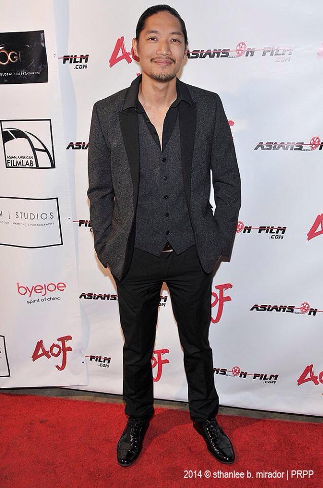Davis Noir on the red carpet for opening night at Asians On Film Festival 2014.