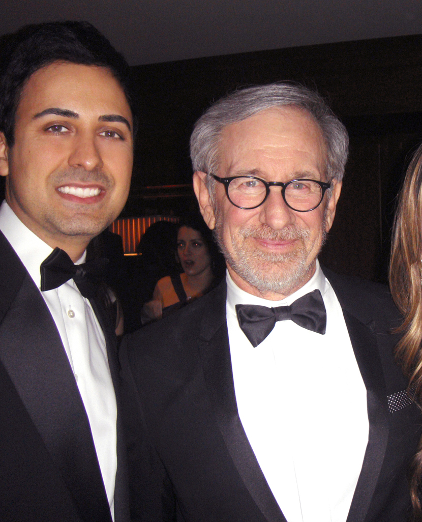 Keya Morgan and Steven Spielberg at the 2013 Oscars.