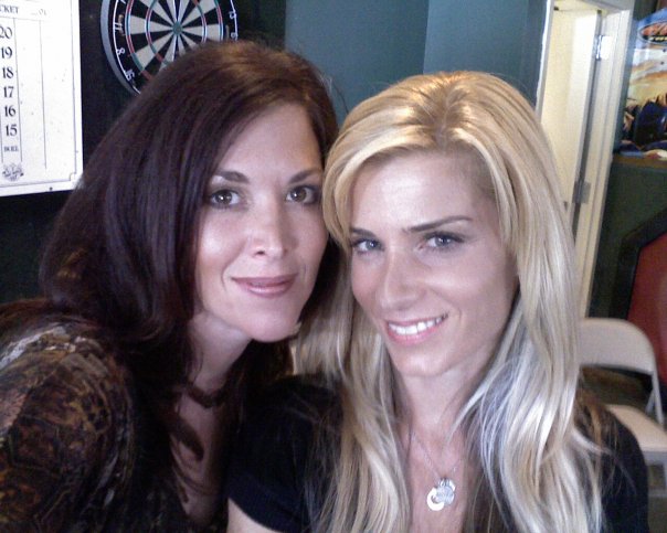 Jennifer Butler (L) as Vicky Anderson and Jennifer Baretta (R) as Gail Wilson on set of 9-ball The Movie