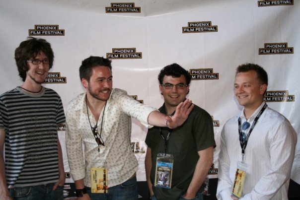 At Phoenix Film Festival, 2007, with short animation, Ghost of Sam Peckinpah (from left to right - Matt Sommer, Andrew Thomas, Joseph Hicks, Jason Brewer)