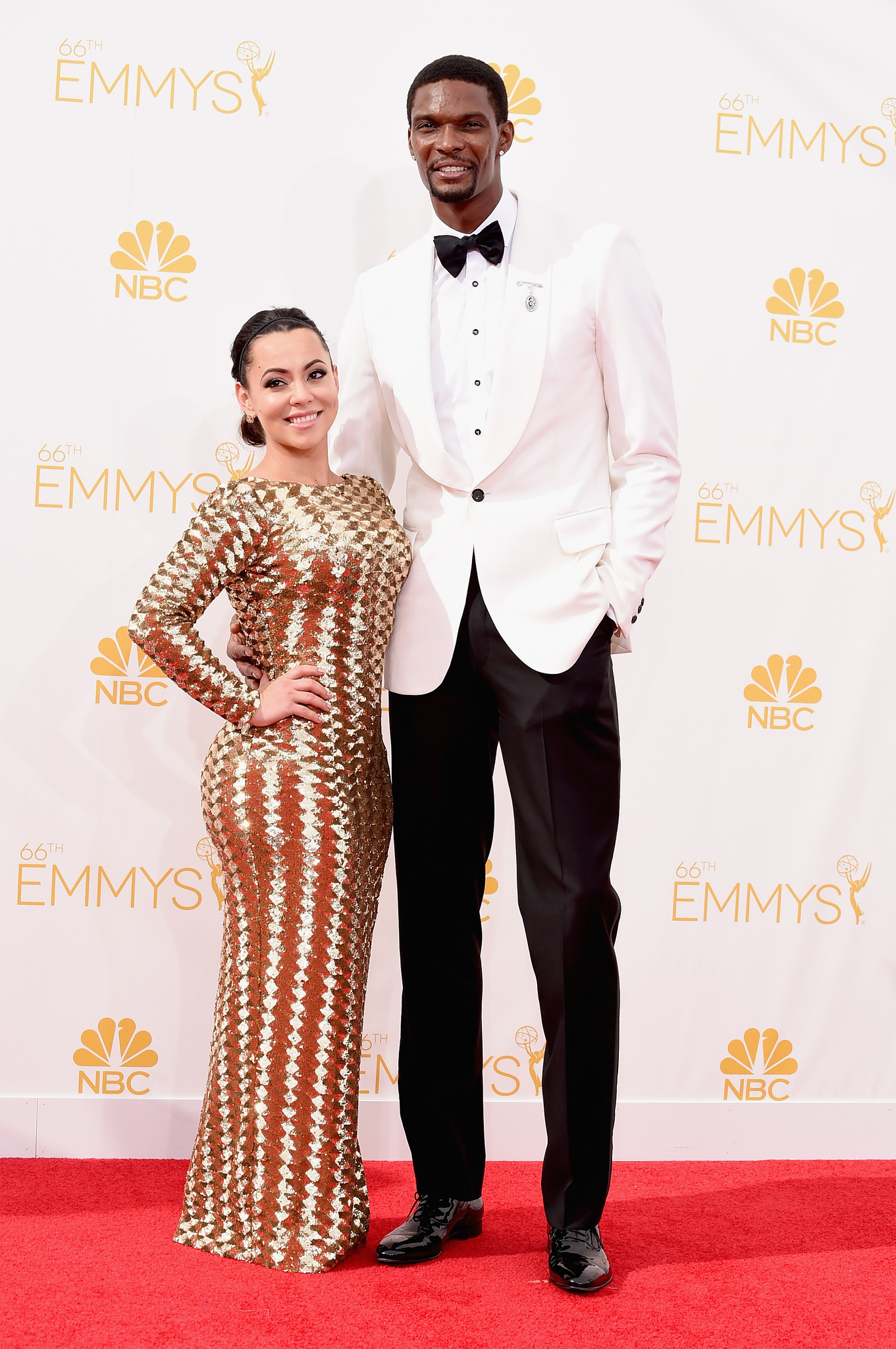 Chris Bosh and Adrienne Bosh at event of The 66th Primetime Emmy Awards (2014)