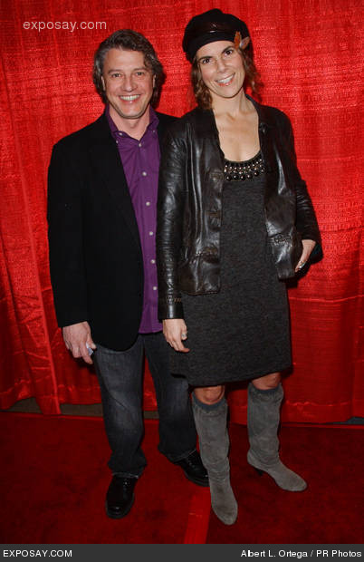 18 January 2010 Actress Dawn Meyer with boyfriend TV Announcer Edd Hall at the premiere of 