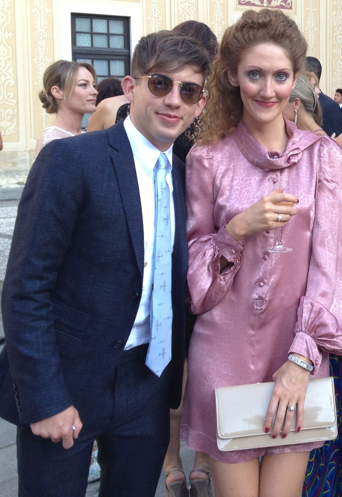 Actress Charlotte Milchard and actor Kevin McHale at an event at the Palace during the 53rd Monte Carlo TV Festival in Monaco.