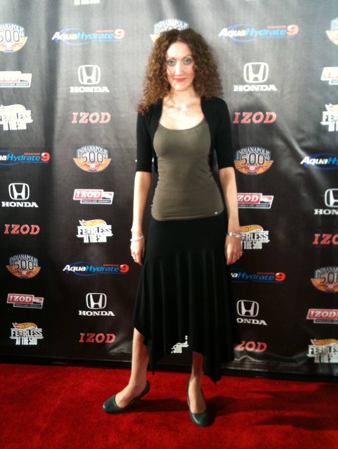 Charlotte Milchard on the red carpet of The 100th Anniversary Indianapolis 500 Event