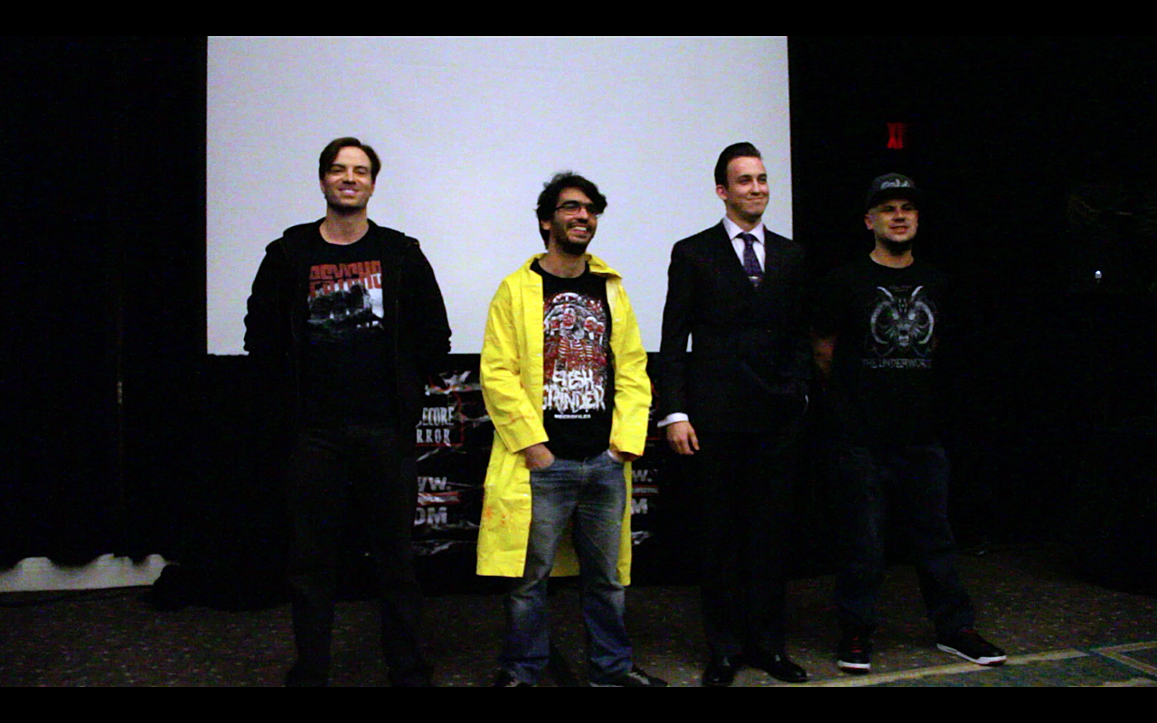 Housecore Horror Film Festival Q&A (11/15/2015) Left to Right: Matthan Harris, Gurcius Gewdner, Jacob McGregor, Tom Vujcic.