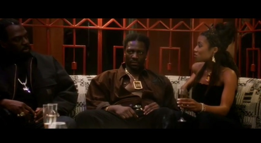 Dorly Jean-Louis with Adewale Akinnuoye-Agbaje on set: Get Rich or Die Trying (2005)