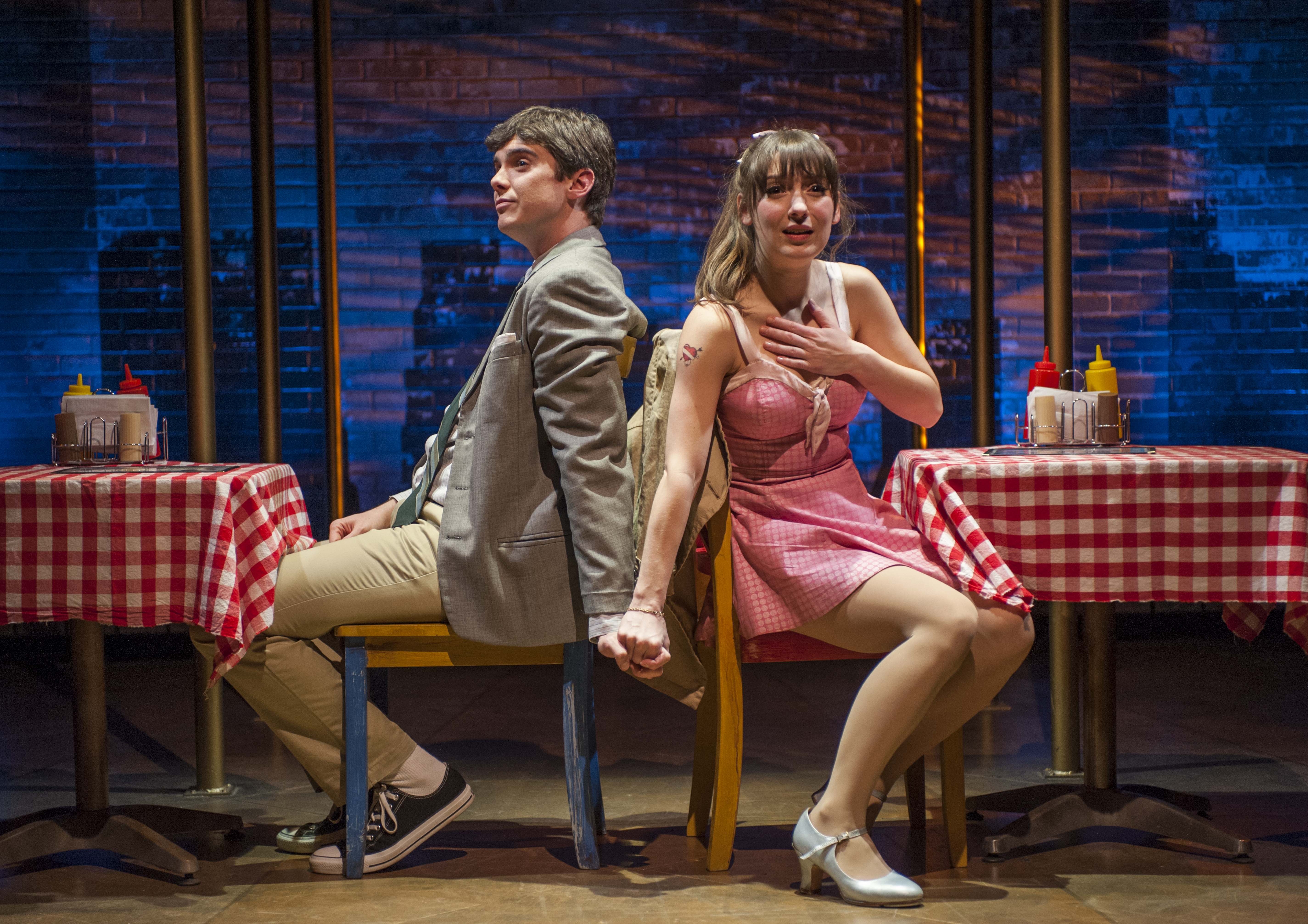 Jarrod Zimmerman as Oscar Lindquist in Sweet Charity at Writers Theatre