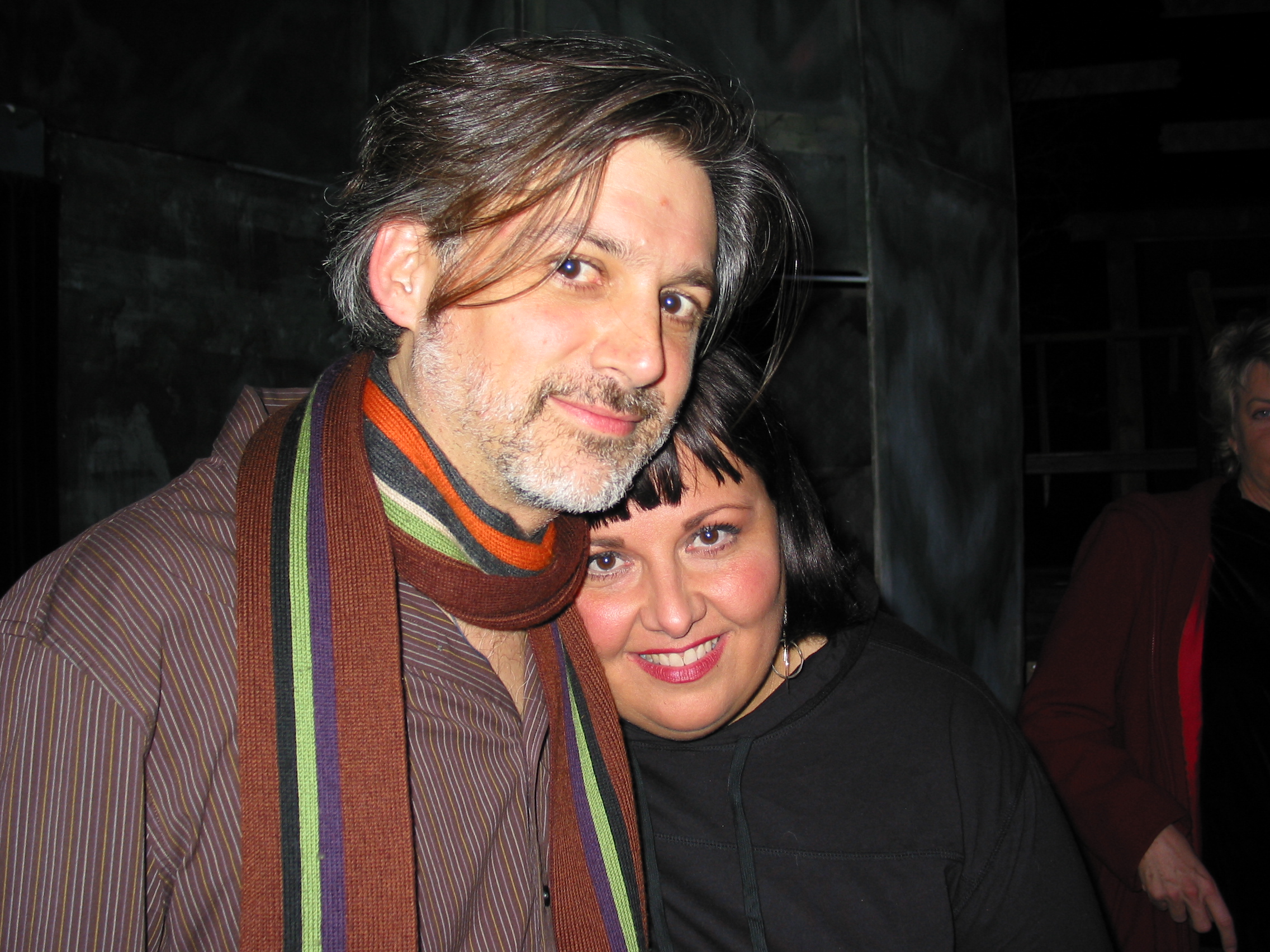 Director Filmmaker Louis Pepe and Actress Kelly Ebsary after performance of 