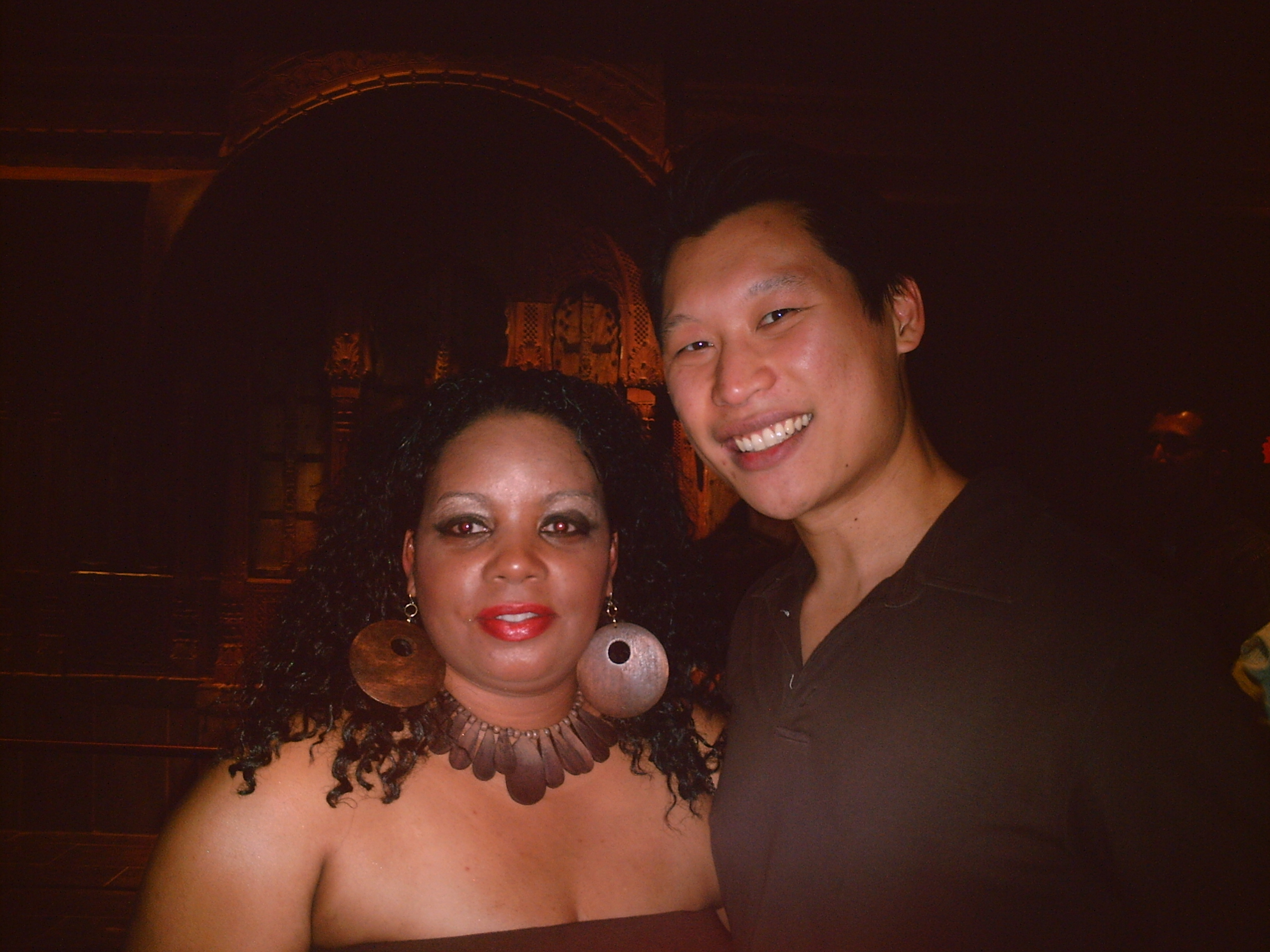 Latrice Butts with Jimmy Tsai @ The Pre-Opening VIP Reception for The Asian Film Festival. Jimmy is an Chinese American he's a very talented Actor/Writer.