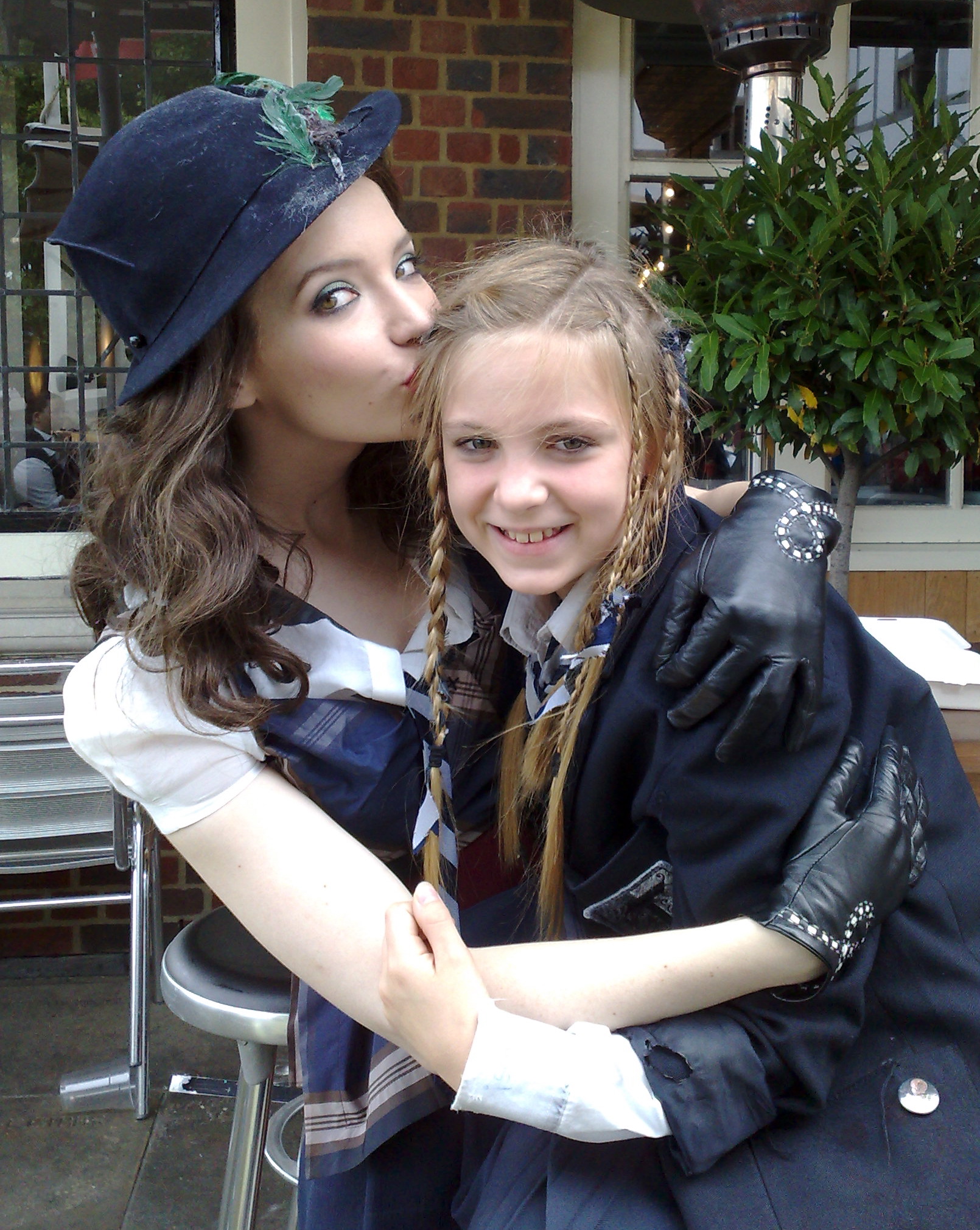Holly with Tallulah on set St Trins 2