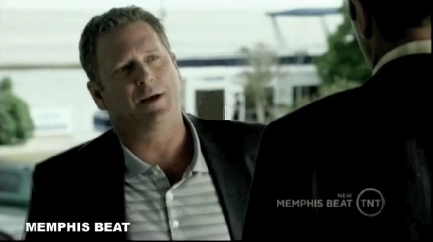 Tony Senzamici as Mills Ryan with Jason Lee and Sam Hennings on the TNT series Memphis Beat, episode Troubled Water