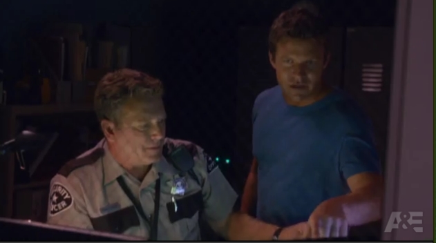 Tony Senzamici as Charlie Phelps with Matt Passmore on the A&E series The Glades