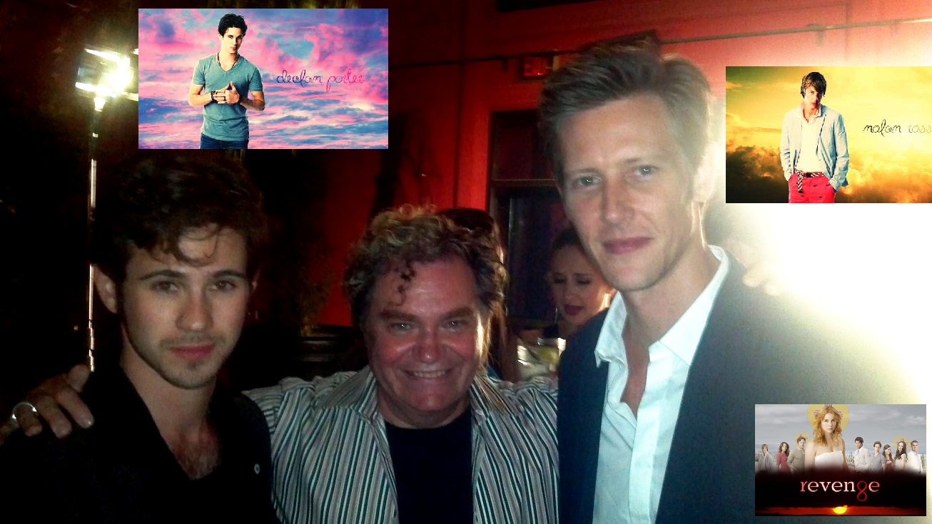 Pierre Patrick with REVENGE Stars Connor Paolo and Gabriel Mann