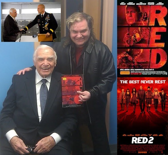 Pierre Patrick & Henry The Records Keeper Ernest Borgnine with RED original Graphic Novel + RED film Poster 1&2