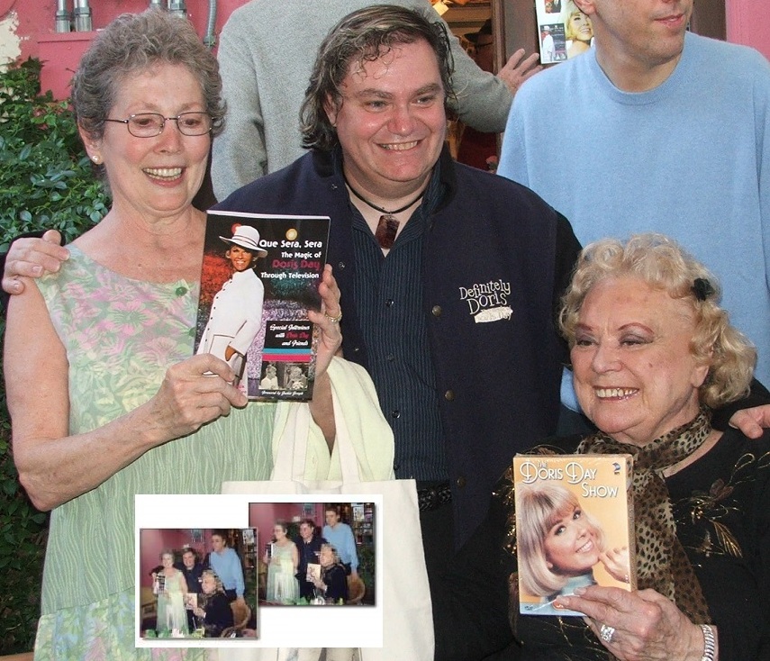 Que Sera Sera The Magic Of Doris Day By Pierre Patrick & Garry McGee book Party in LA with Jackie Joseph, Rose Marie, Jim Pierson and Pierre.