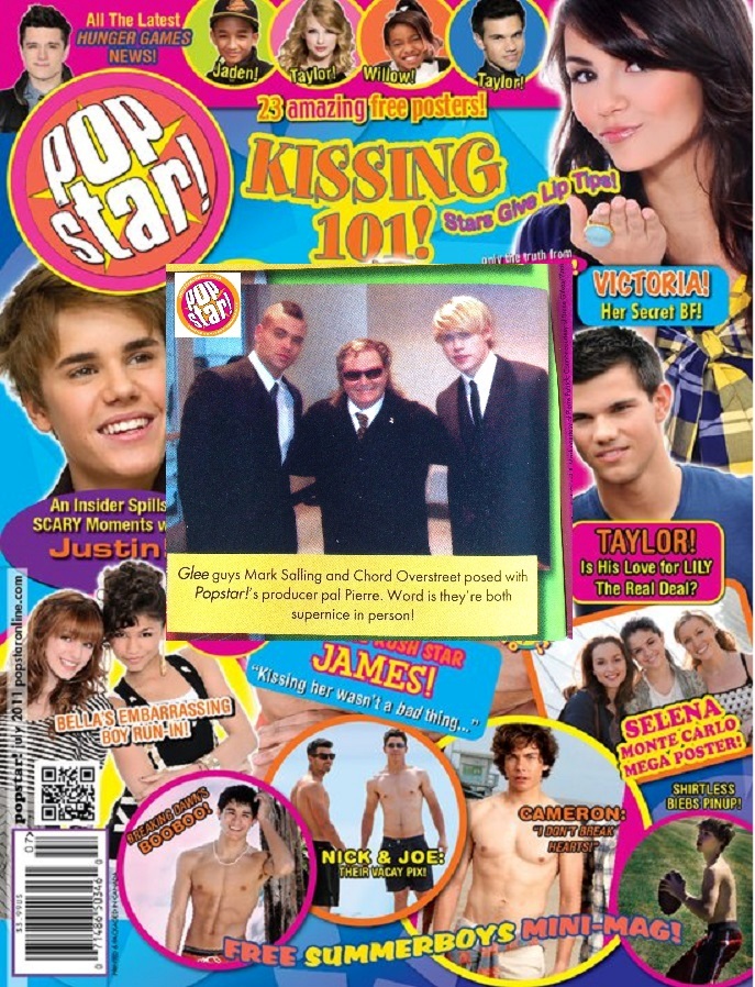 Super POPSTAR Magazine Summer Issue Including Justin Bieber Taylor Lautner Selena Gomez & Pierre Patrick with Glee cast.