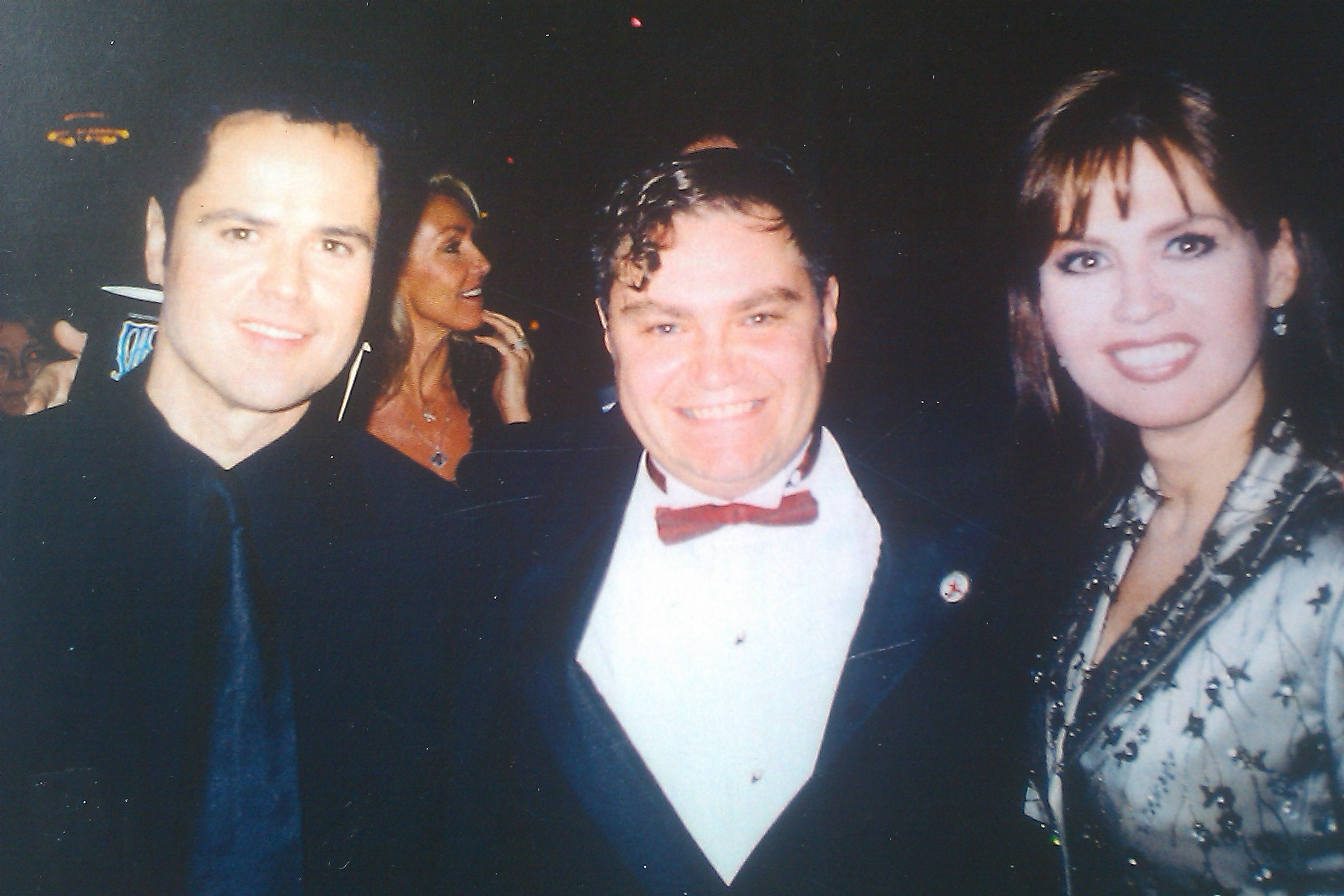 Pierre Patrick with Donny & Marie Osmond at The American Music Awards.