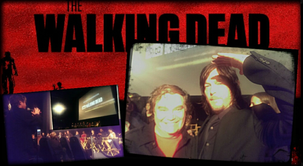 Pierre Patrick talking to WALKING DEAD Warriors and with Star NORMAN REEDUS.