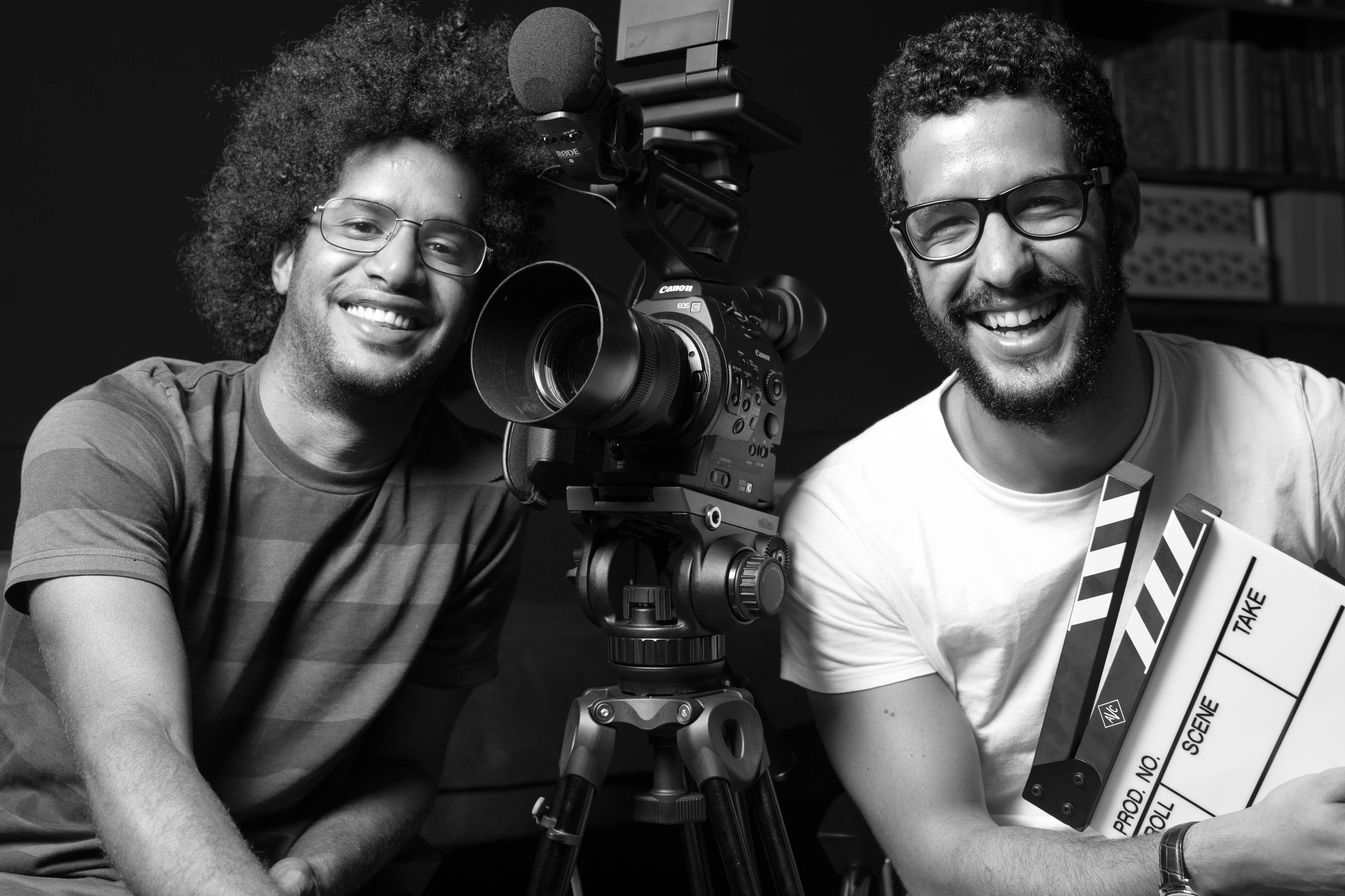 Producer Jorge Cohen and director Mário Bastos during the production of the documentary 