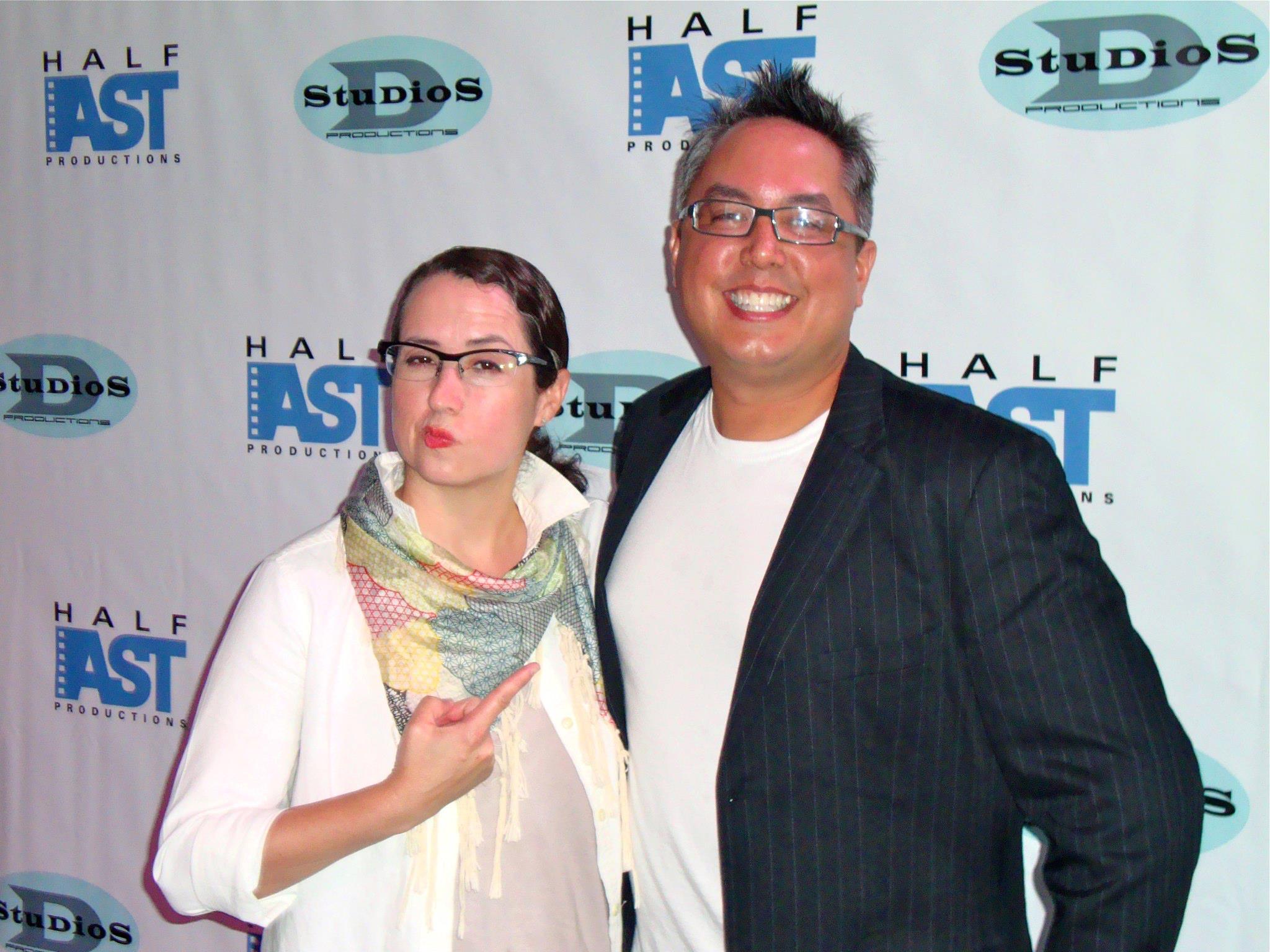 Adrianna Krikl and David Schatanoff, Jr. at the Claire cast and crew screening
