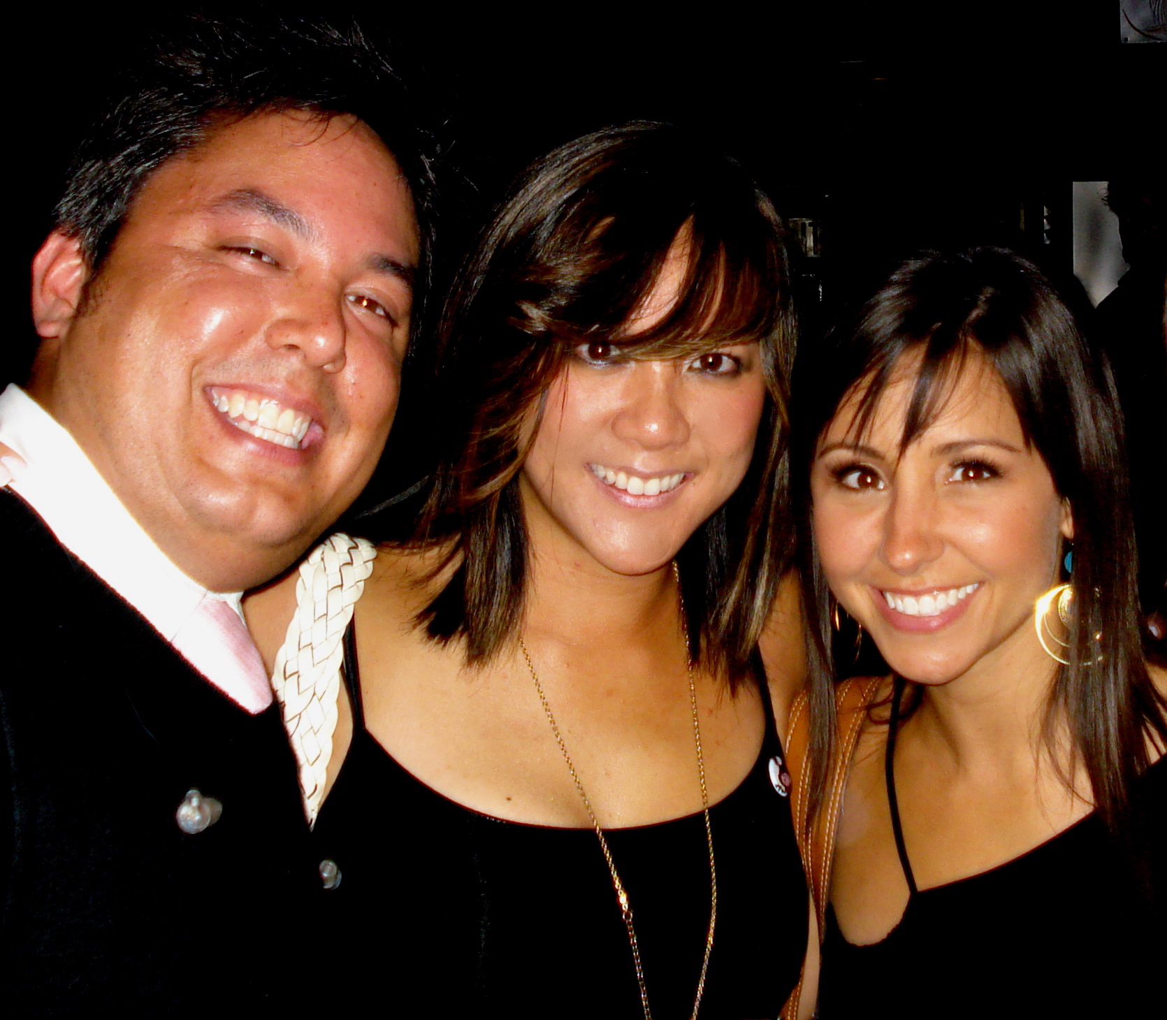 David Schatanoff with location manager Viviane Be and TV Personality Nikki Boyer.