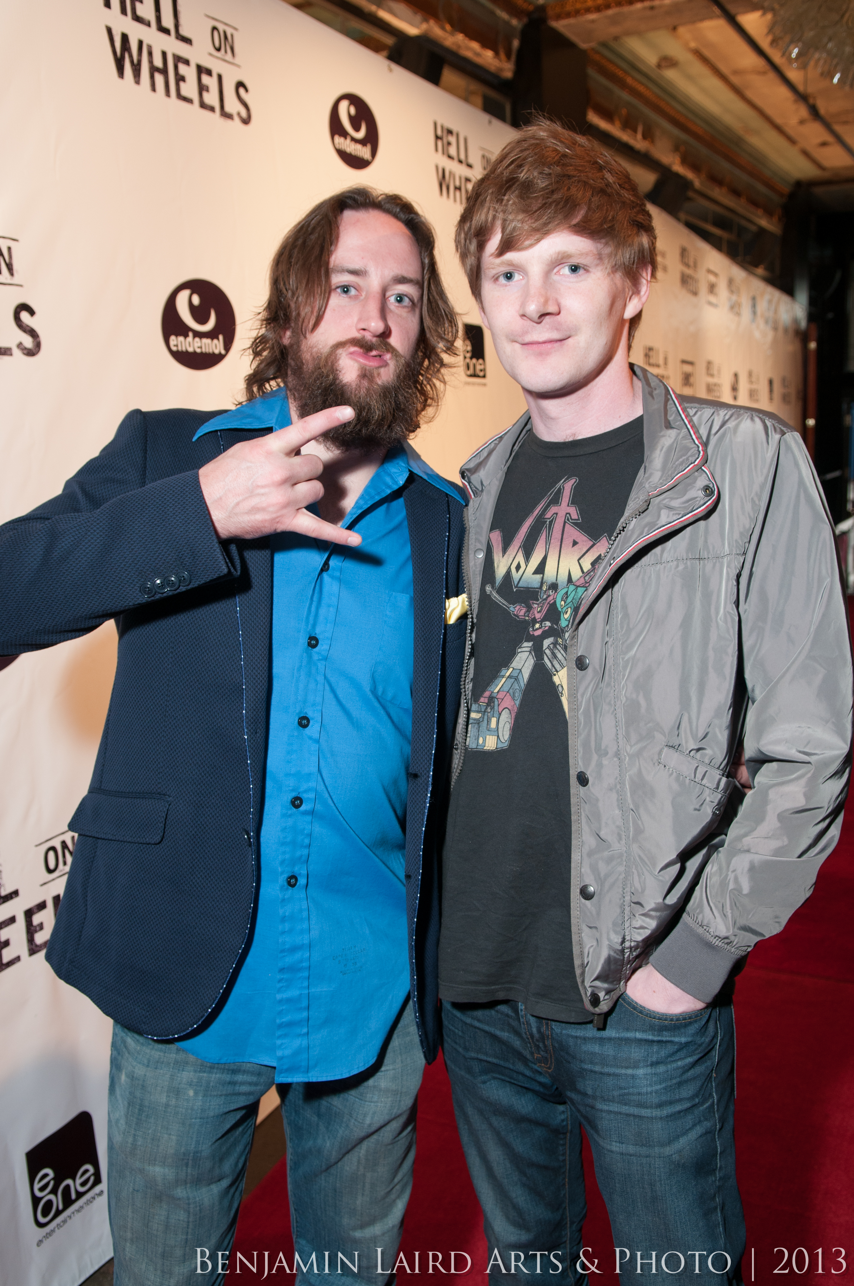 Phil Burke and Ben Esler on the Red Carpet at the Hell on Wheels Season 3 Premiere.