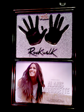 Hollywood Rockwalk Commemorative Plaque for Induction of Alanis Morrisette.