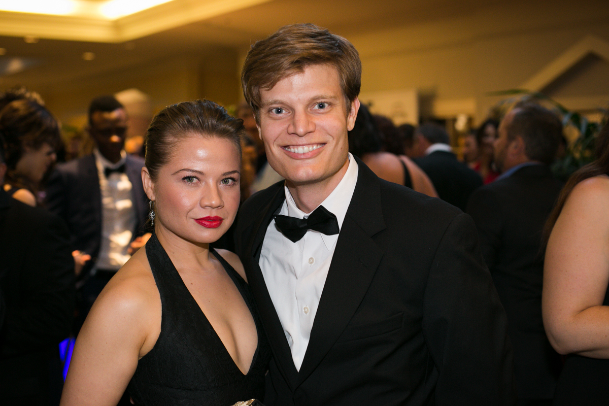 Carl Petersen and Christina Harding at the Action on Film Festival awards ceremony.