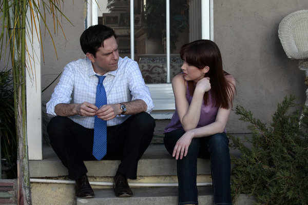 Still of Ed Helms and Ellie Kemper in The Office (2005)