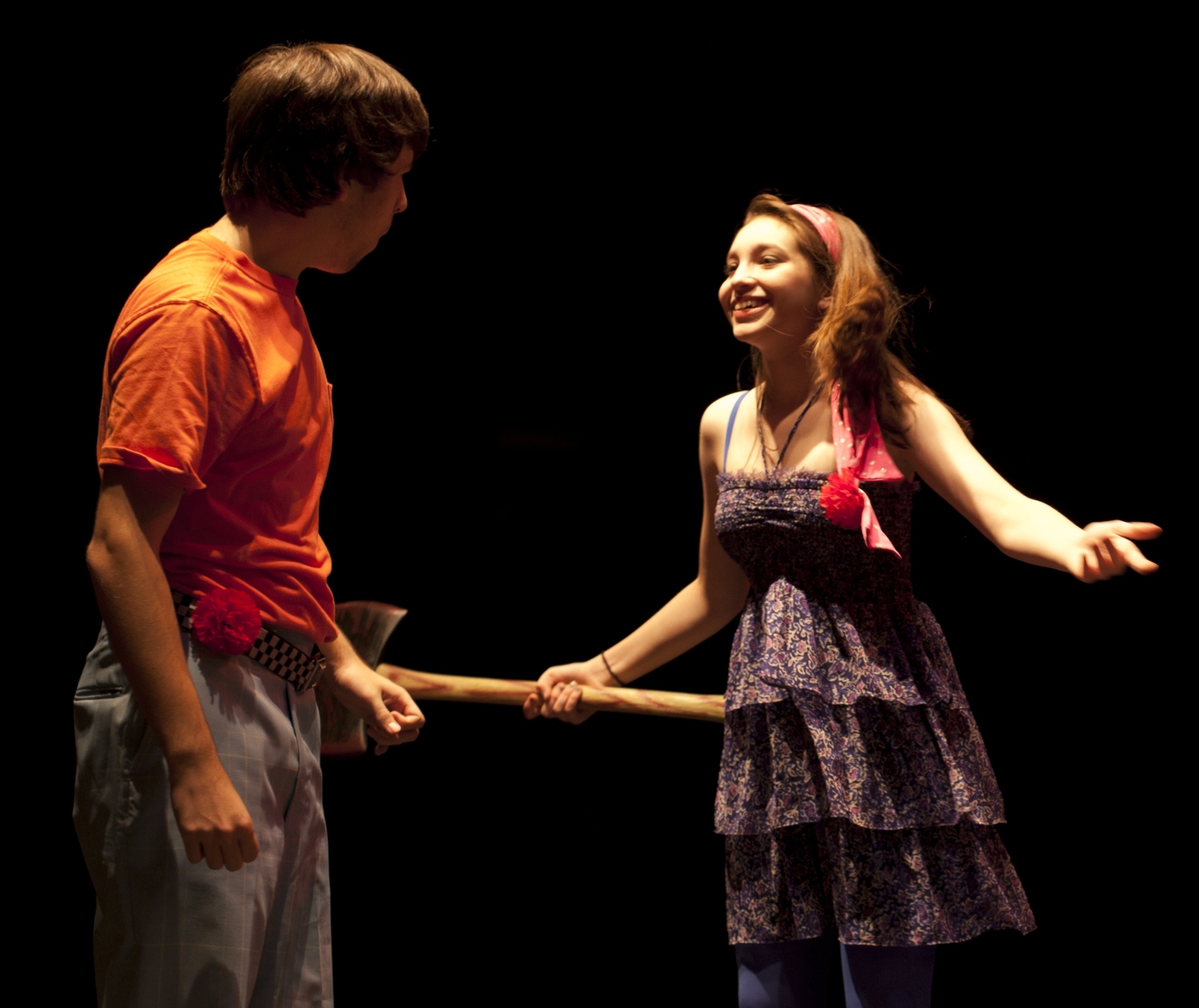 Cameron Carpenter and Brianna Ward... performing in the LSA Repertory Theatre Company stage production of 